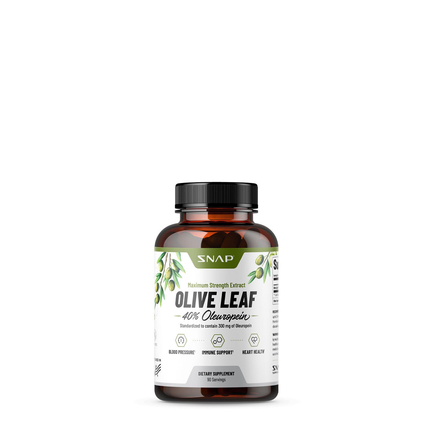 Maximum Strength Extract Olive Leaf Dietary Supplement 90 Capsules